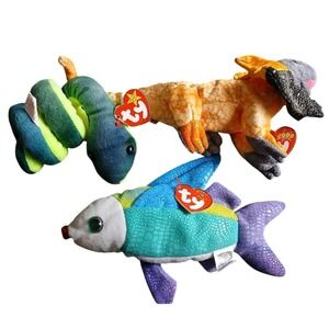 TY Beanie Babies - Lot Of 3 - Slayer 2000, Hissy 1997, Propeller 2001 #Ty19